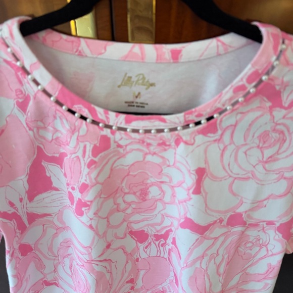 Lilly Pulitzer Clairmont Pearl Knit Top - Confetti Pink Rosanna
